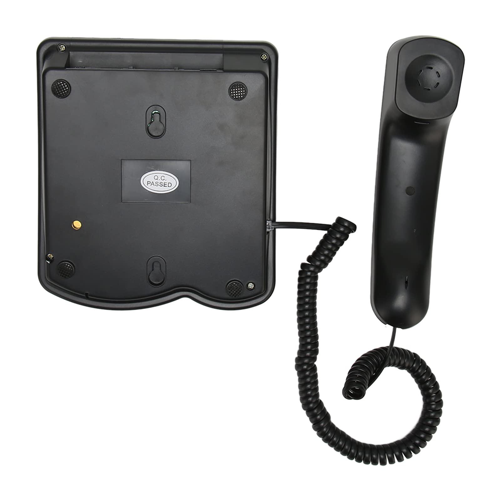 Fockety Teléfono de Botones Grandes para Personas Mayores, teléfono Fijo con Cable, Timbre Extra Alto, marcación con una Sola pulsación para Personas Mayores con Alzheimer (Negro)