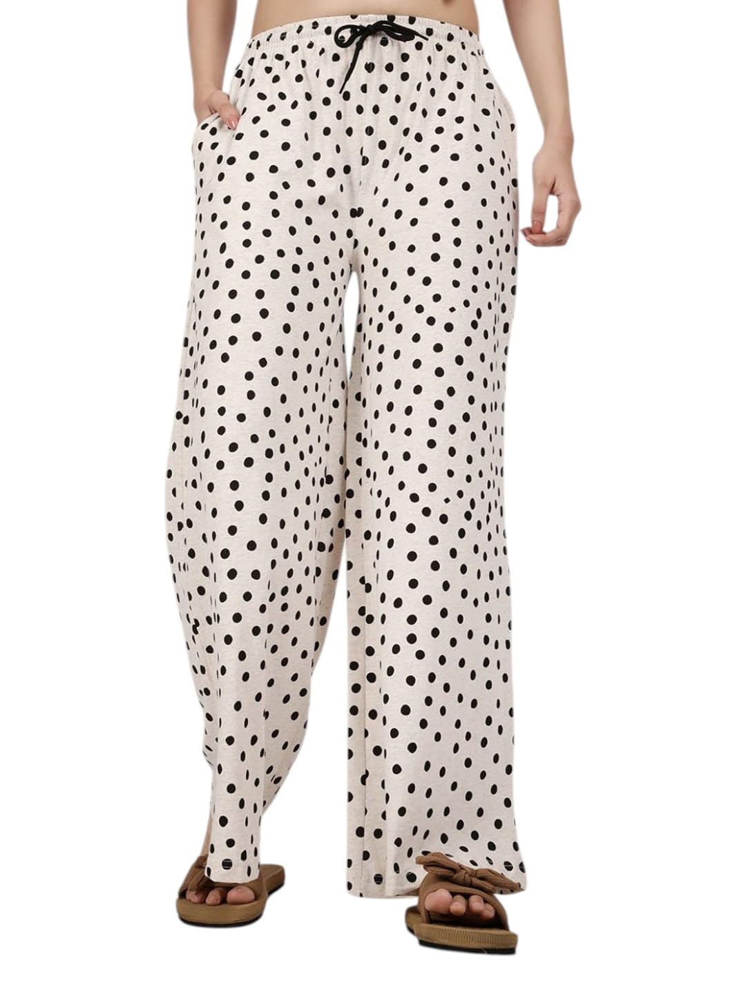 kryptic Women Lounge Pant Pure Cotton Regular Fit Pyjama With Side Pocket and Adjustable Waist-picture-59