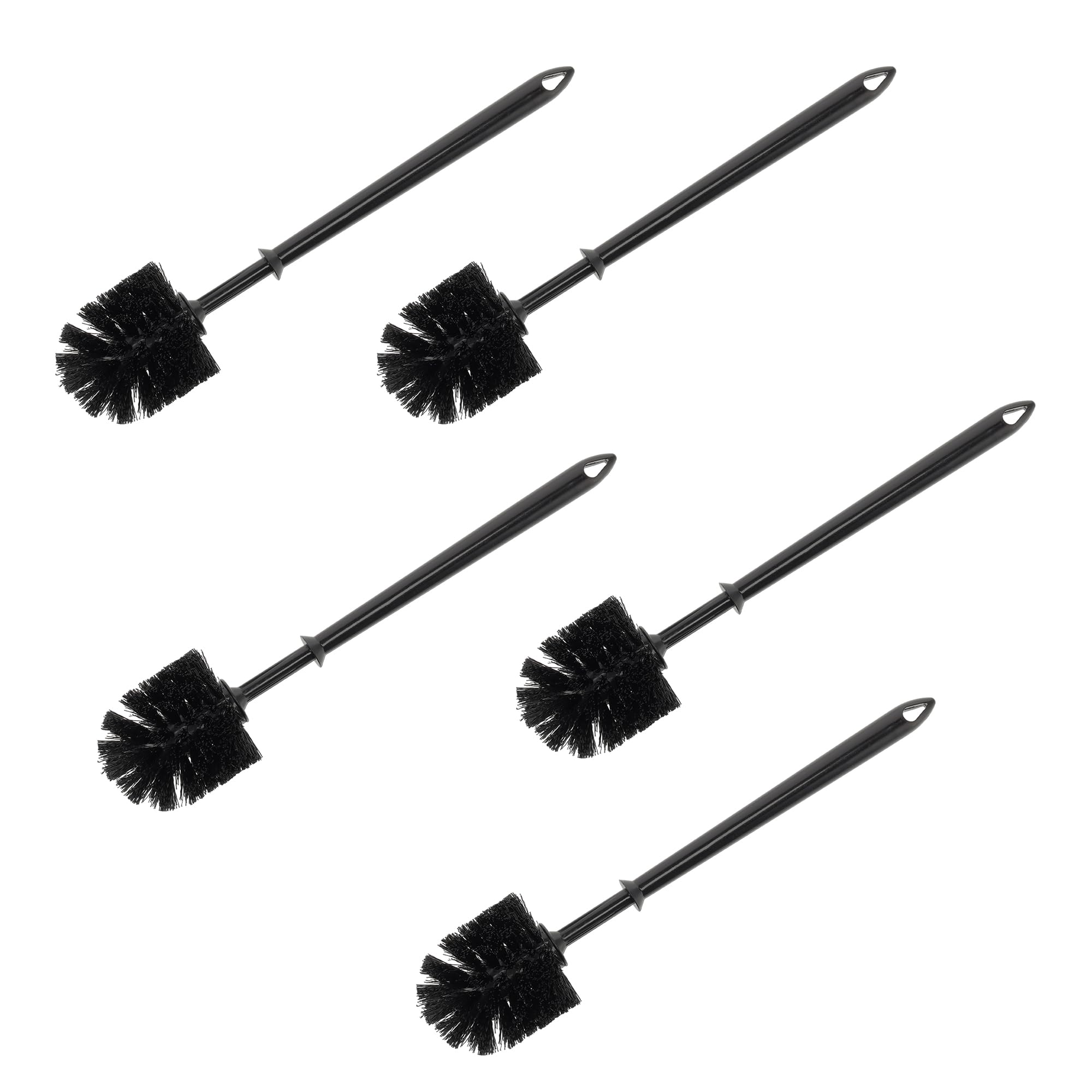 Brosses de rechange pour WC avec manche long de 34,5 cm et tête noire dense de 8,3 cm
