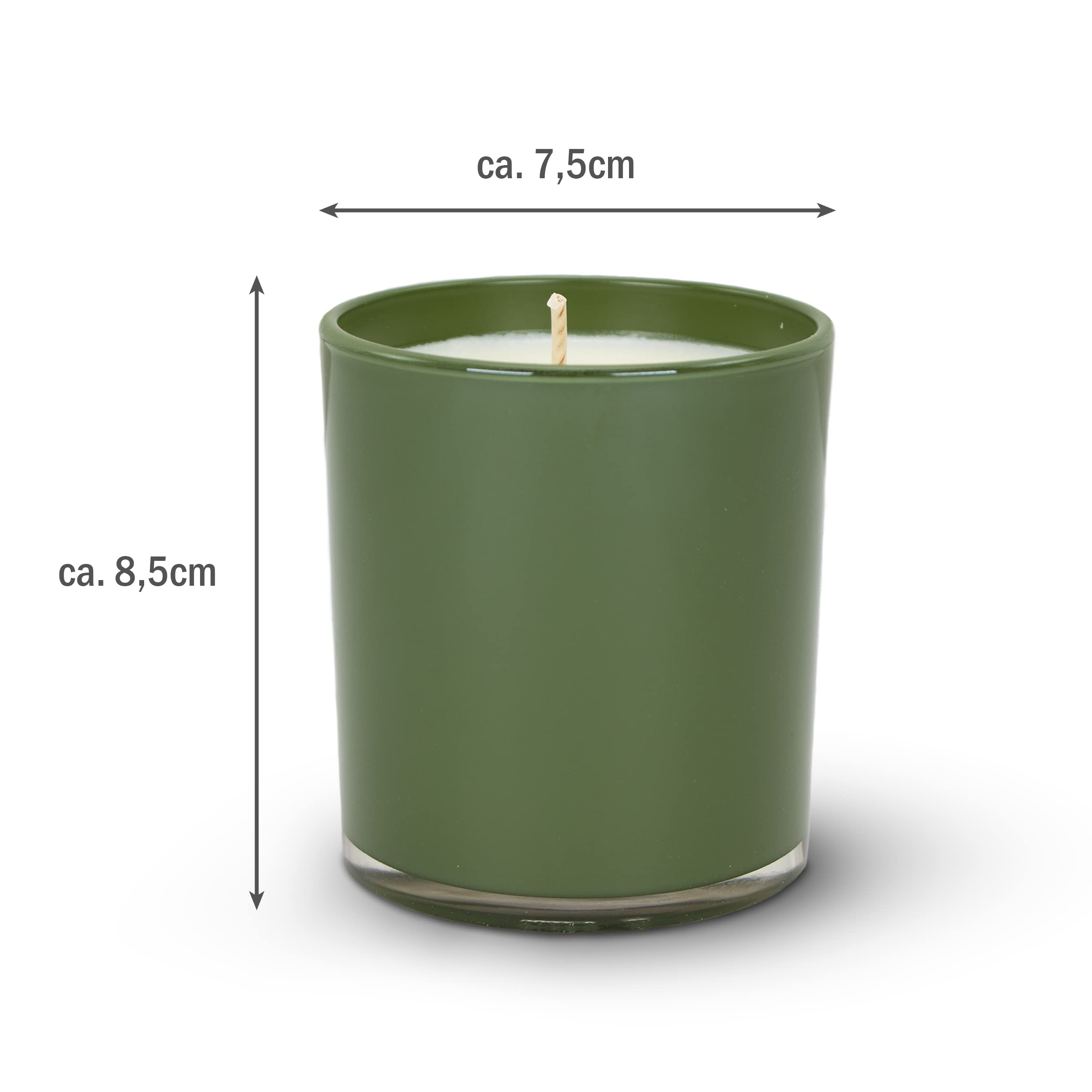 ZirbenDuftkerze Luxury Green Edition - handgemachte Kerze - bis zu 40 Stunden Brenndauer