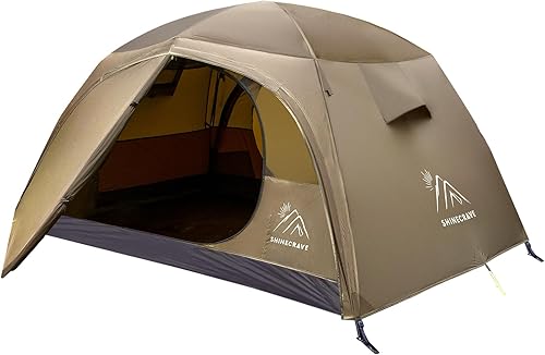 Camping Tent 2 Person,Ultra Large Capacity, 20D Nylon, Lightweight 3 Season Backpacking Tent 2 Person, PU3000mm, Free Standing, Ideal for Camping,