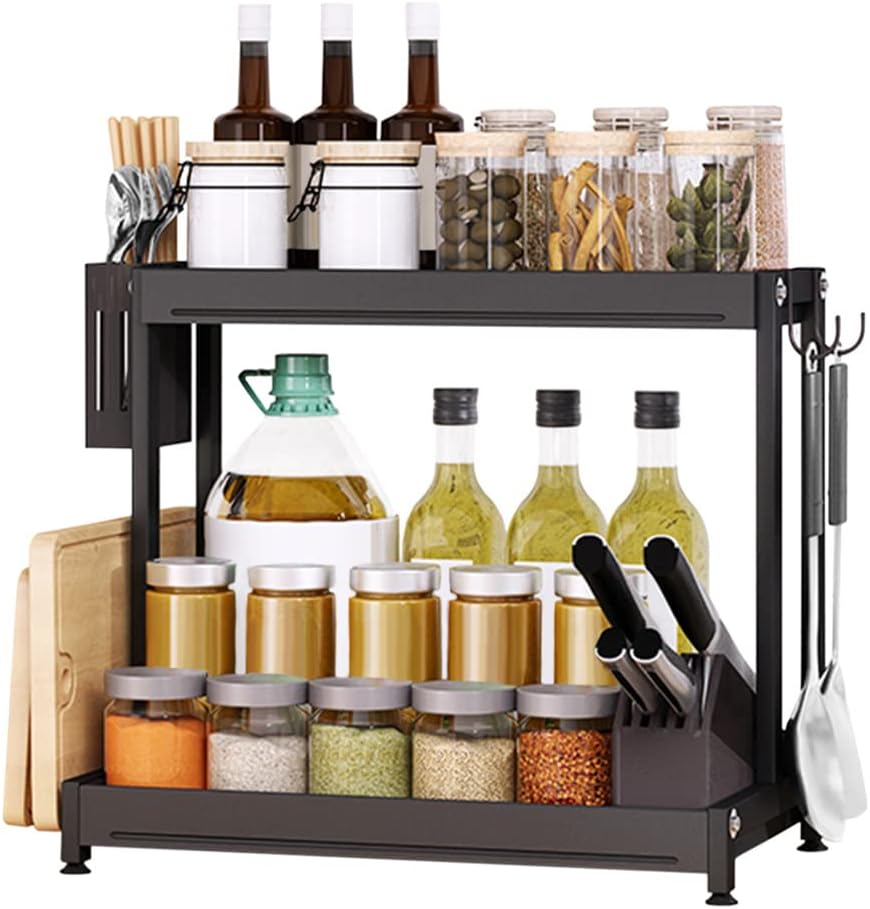 Redwestmelon Kitchen Storage Shelf Spice Rack FreeStanding Spice