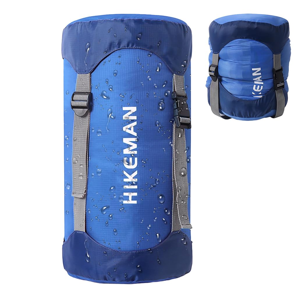 Proberos® Ultra-Strong 40D Silnylon Ripstop Compression Sack - 40% Space Saving, Waterproof Drawstring Bag with Dust Cap, Ideal for Camping, Clothing, Sleep Bags & Outdoor Gear Storage