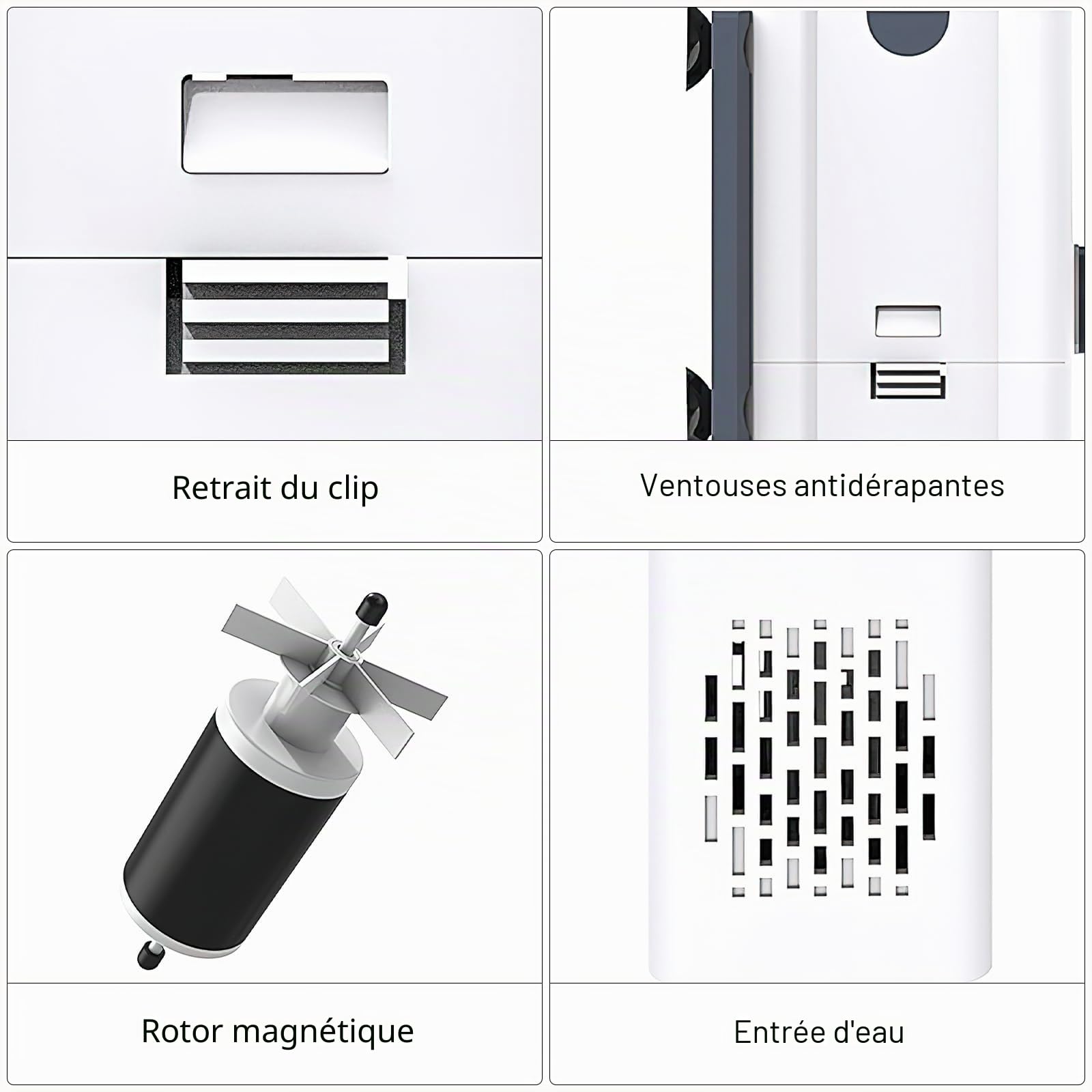 Filtre Intérieur d'Aquarium 60 L Avec Pompe - Système de Filtration Pour Crevettes