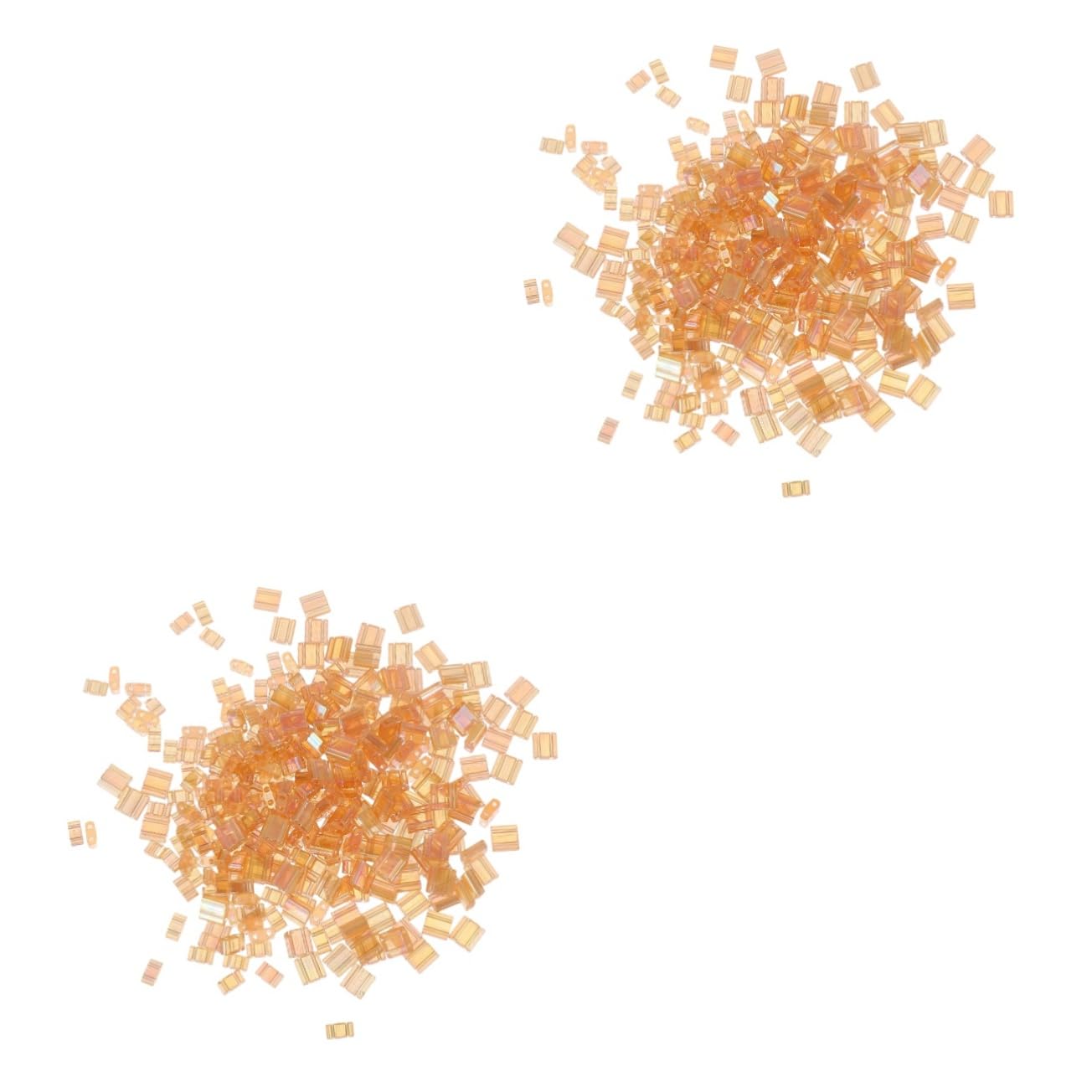 STOBOK 800pezzi Perline Trasparenti Doppio Foro Per Creazione Di Gioielli Fai Da Te Kit Di Perline Colorate Per Artigianato e Decorazioni Personalizzate