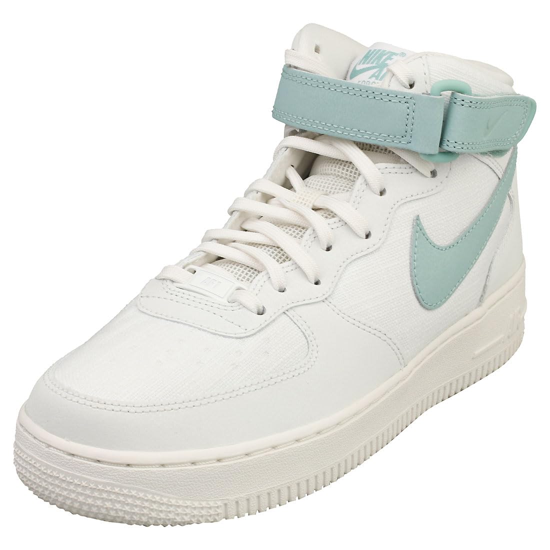 NIKE Air Force 1 '07 Mid para mujer, color blanco cemento/vela mineral, DD9625-103, talla