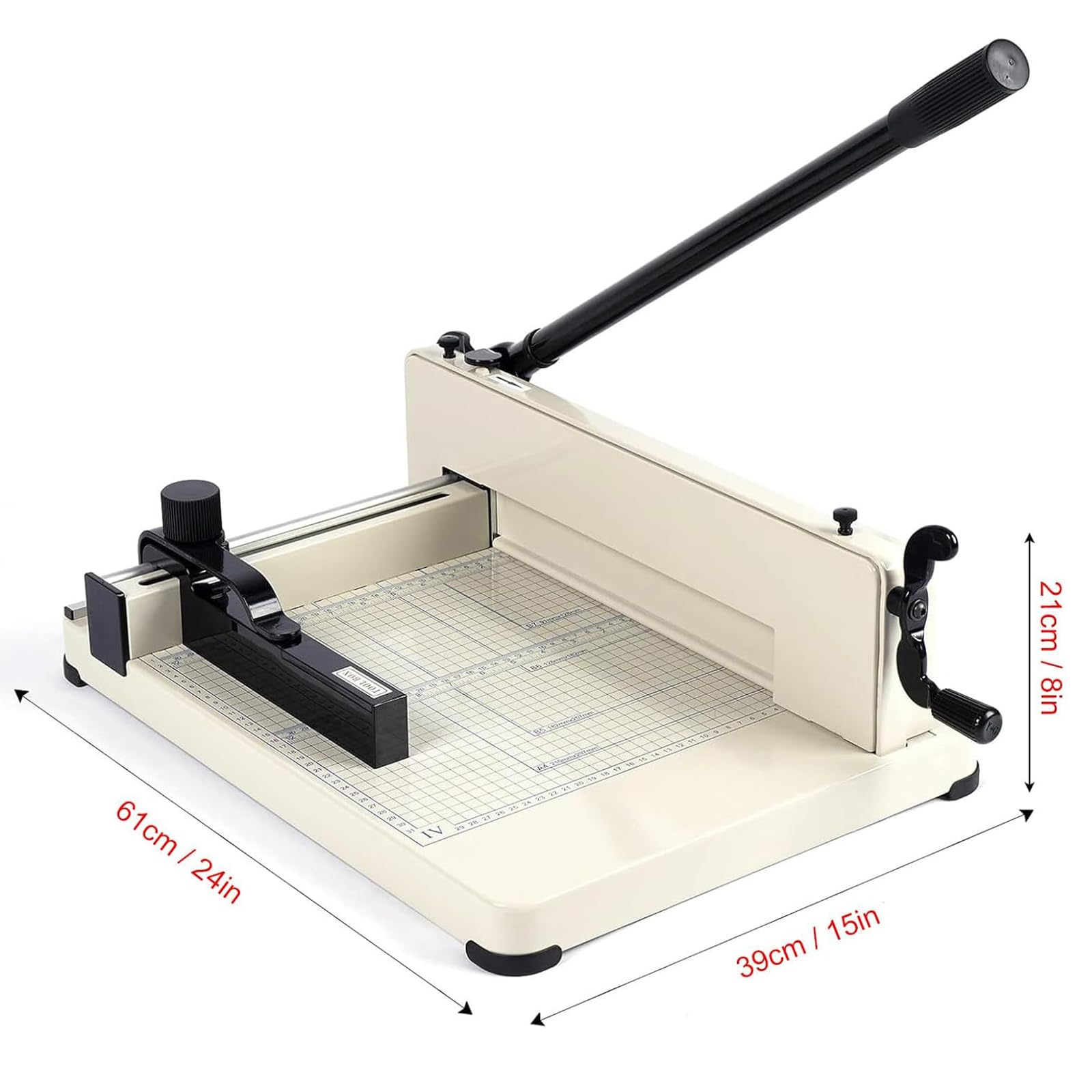 Taglierina a ghigliottina per impieghi gravosi, lama HSS da 30,5 cm, per tagliare carta, foto, cartoncino, pelle, carta impilata