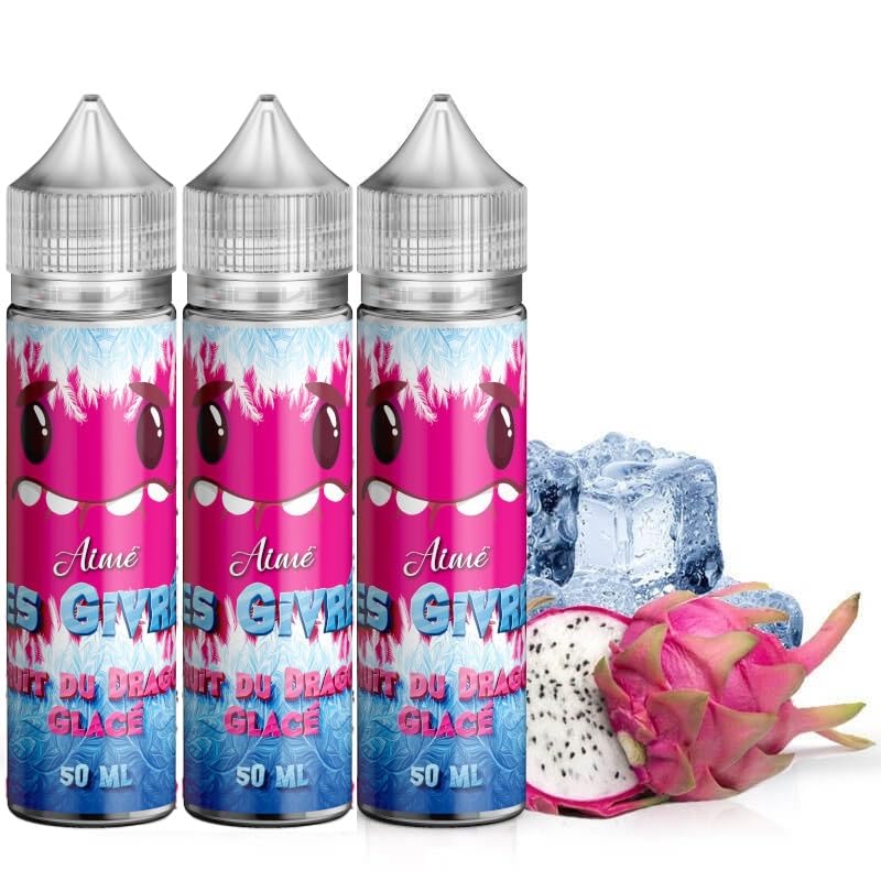 Lot de 3 E-liquides Aim Fruit du dragon glac 50ml sans nicotine et sans  tabac : Amazon.fr: High-Tech