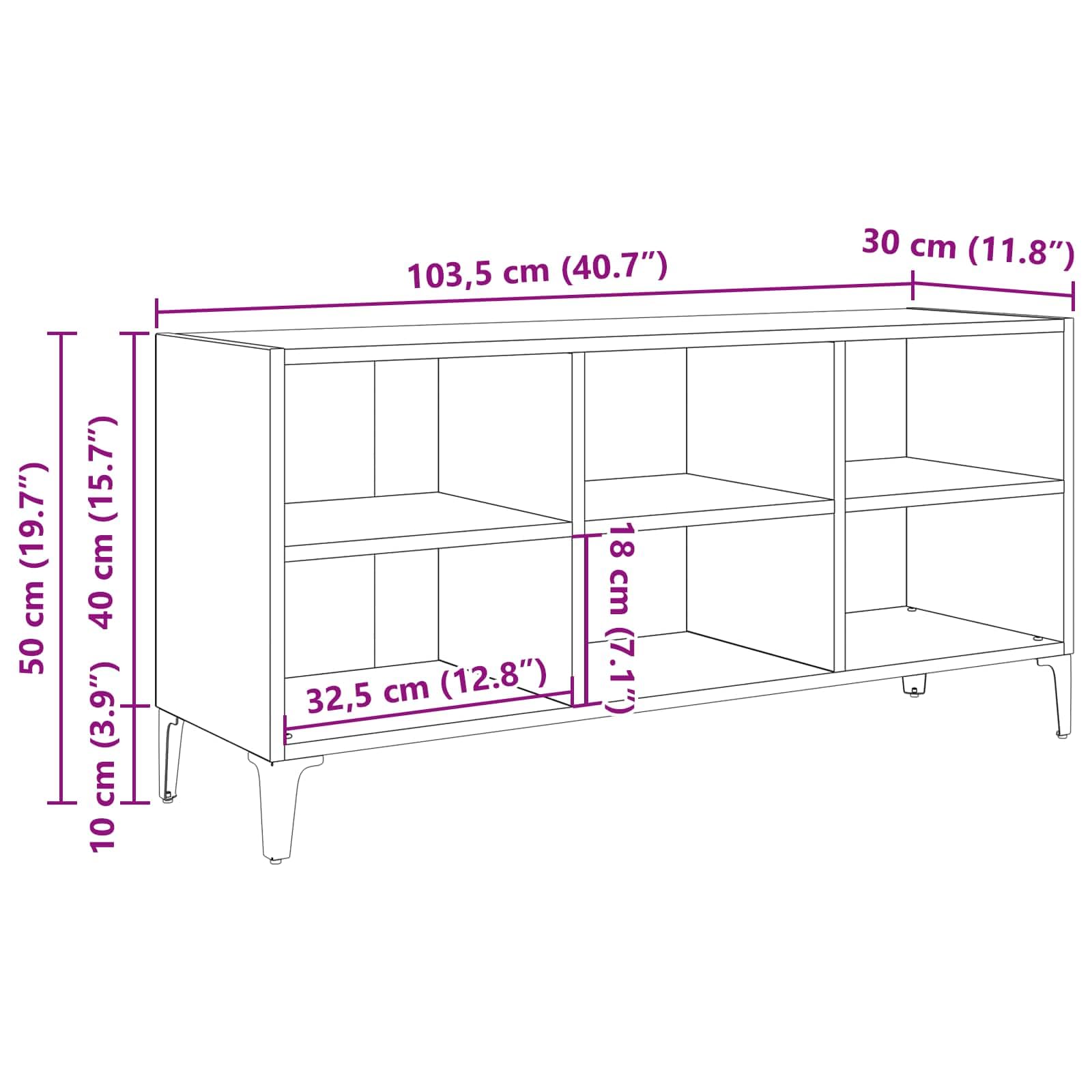 Ensemble Meuble TV Noir en Bois d’ingénierie 103,5 x 30 x 50 cm avec Rangement Mural, étagère et Niche pour Salon séjour Chambre, Support Console multimédia Audio vidéo