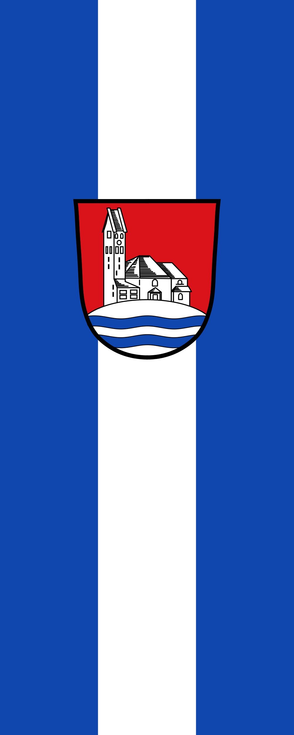 Drapeau Bergkirchen portrait 300x120 pavillon vertical mât