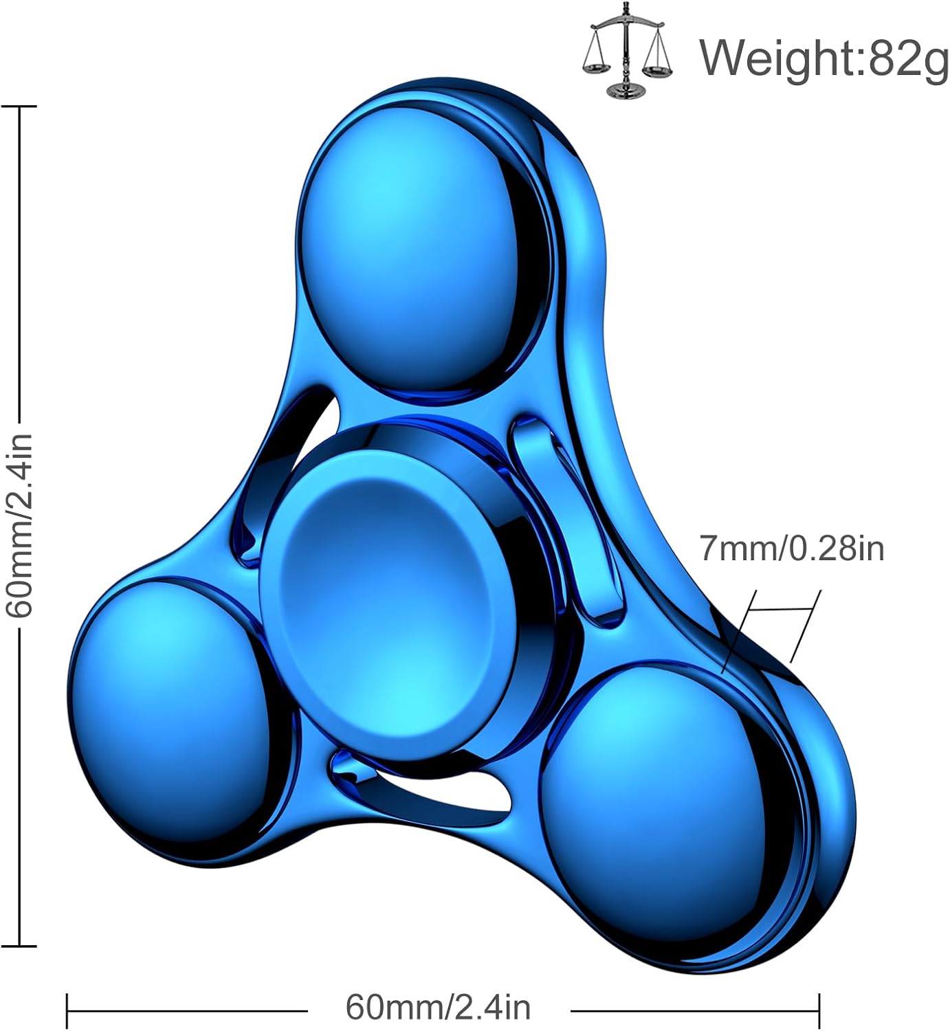 ATESSON Fidget Spinners Toy,Ultra Durable Stainless Steel Bearing High Speed 3-5 Min Precision Brass Metal Finger Spinner,EDC ADHD Stress Relief Anxiety Relieves Reducer for Kids and Adults