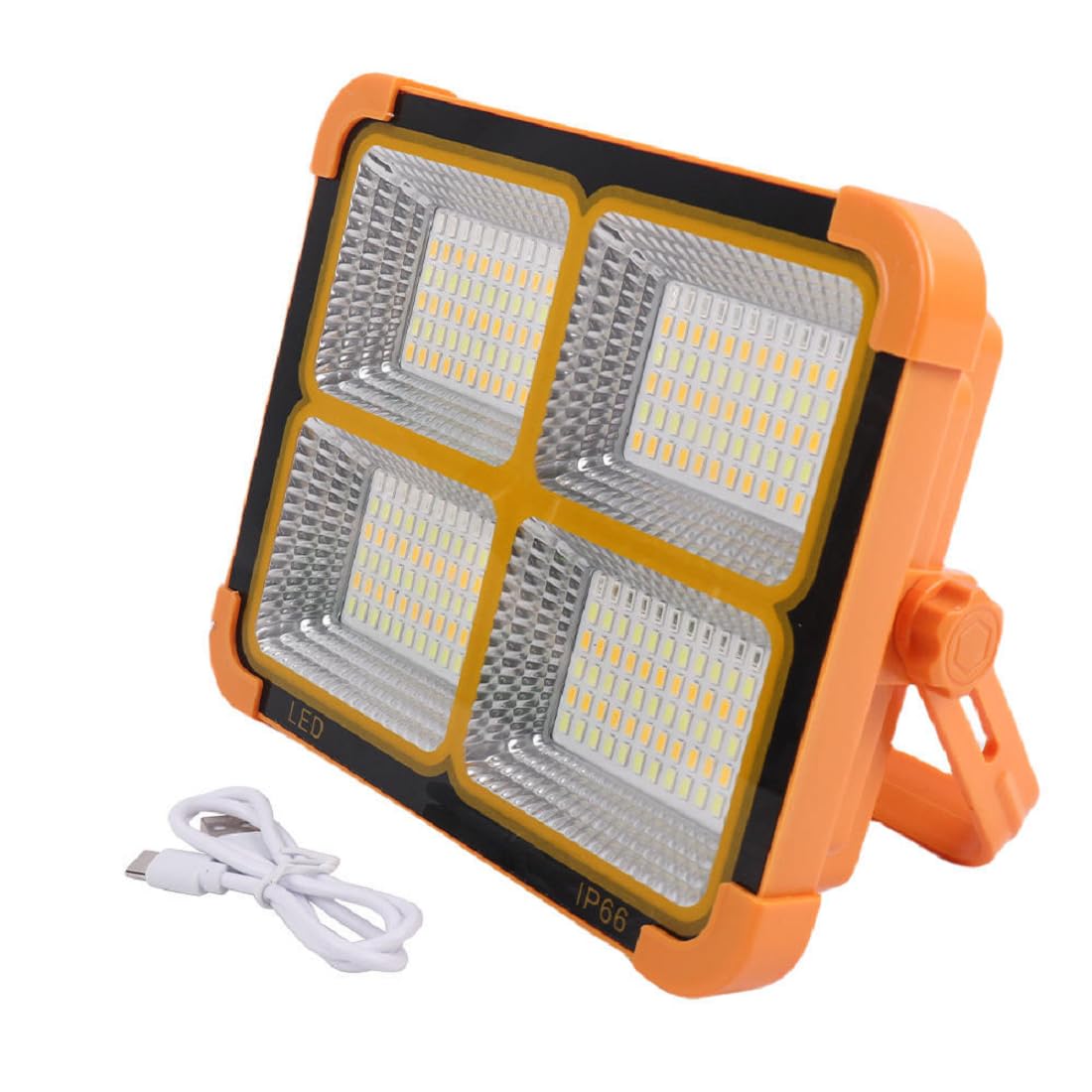 SEAHAVEN Solar & USB Rechargeable LED Flood Light,288 LEDs, Portable, Waterproof,12000mAh Battery Light for Garden, Camping, Garage & Emergency Use-image-30