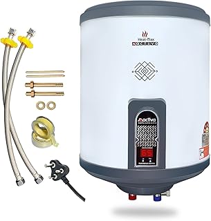 Activa 25Ltr Storage (2kva) BEE 5-Star Rated Anti Rust Coated Geyser Heat-Max (0.7MM SS Tank) With Digital Display, Suitable For High Rise Buildings, Comes With 5 Years Warranty