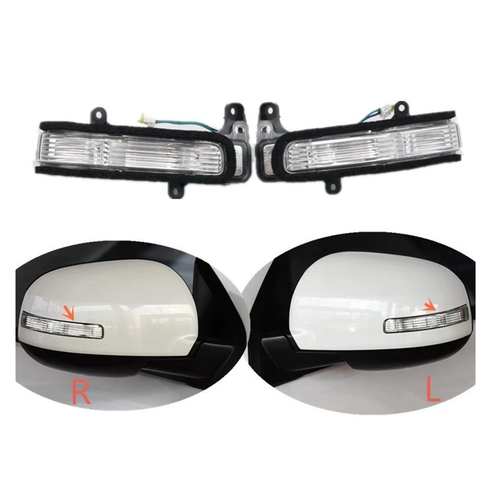 2pcs Indicatore di direzione for specchietto laterale for PAJERO/ASX 2013-2018 Indicatore di vista posteriore Lampada for specchietto retrovisore