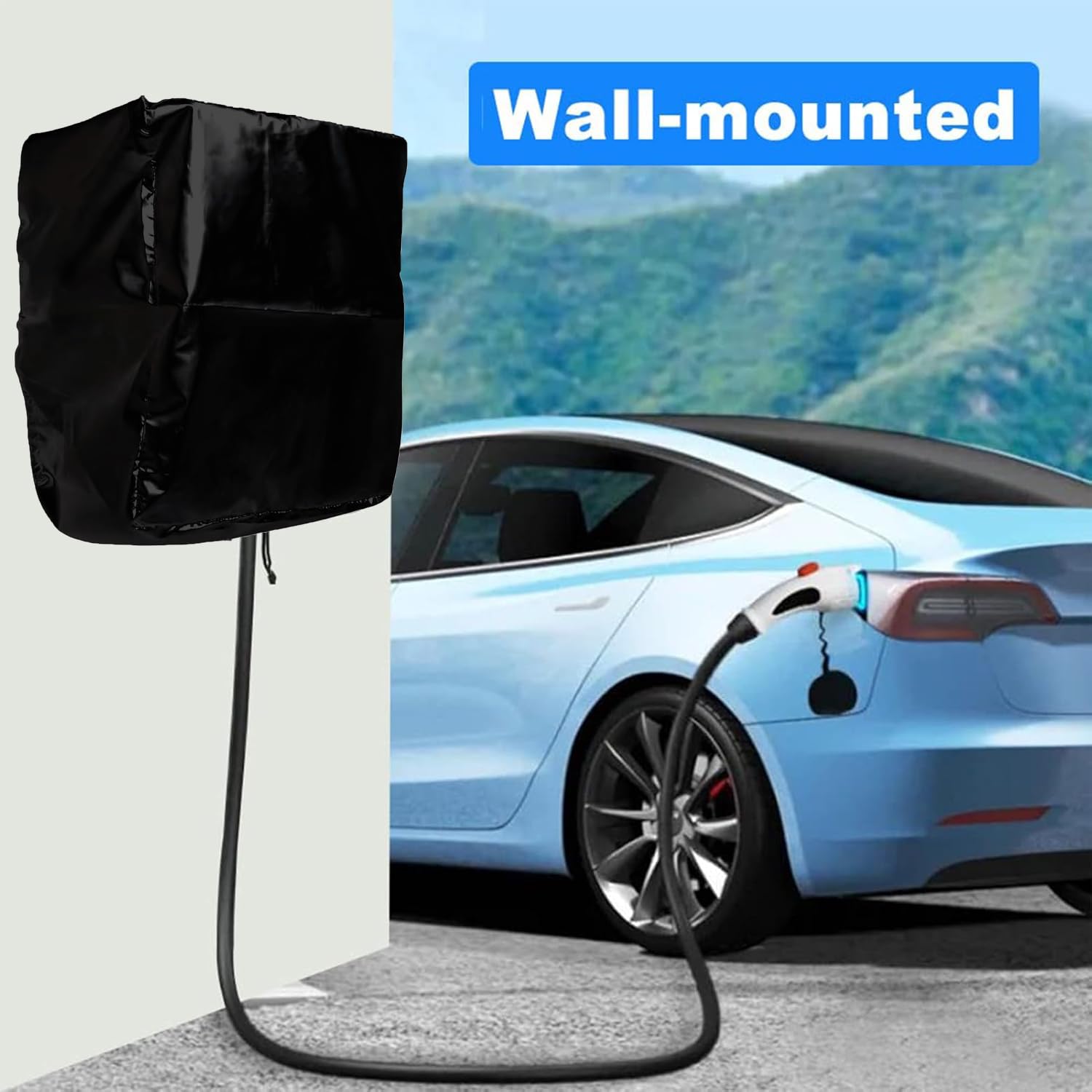 Produktbild von Schutzhülle Für EV-Wallbox – Oxford-Gewebe, Wetterfest, Passend Für Die Meisten Ladestationen (schwarz)