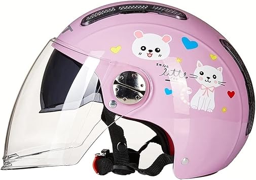 Caschi jet e demi-jet Casco Moto Casco Jet Pilota Vespa Cruiser Casco  Scooter Approvato DOT/ECE Unisex 3/4 Metà Aperto Faccia Casco del Motociclo  (Color : Pink) : Amazon.it: Auto e Moto