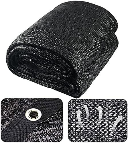 70% Sunblock Shade Cloth with Grommets, 10x20 Ft Garden Black Sun Shade Cloth for Plants Greenhouse Patio Vegetables Dogs Outside, Heat Insulation UV Resistant Shading Net