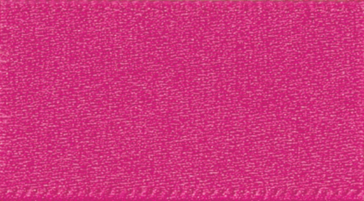 Berisfords Coloured Double Satin Ribbon - Ideal for Hair, Crafts and Gifts - Fuschia - 7mm Wide x 100 Metre