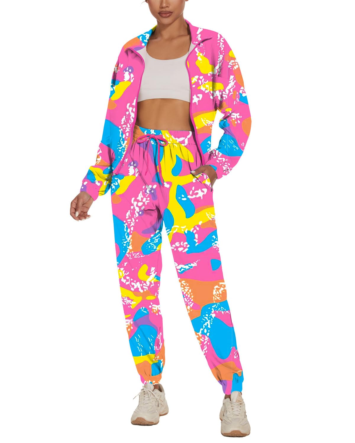 UOUA Color Block Windbreaker Tracksuit