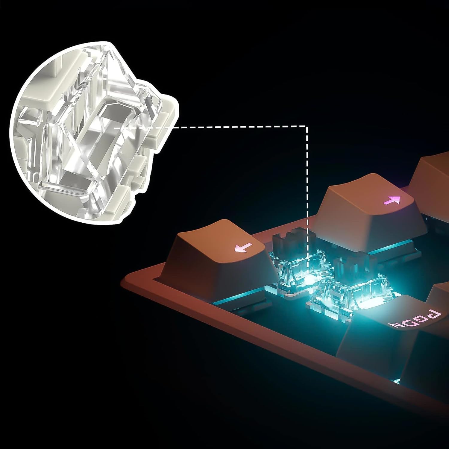 Gateron Pro 2.0 Switch 3-Pin Prelubricated RGB Yellow Red Brown Compatible MX Mechanical Keyboard (108pcs Pro 2.0 Silver)