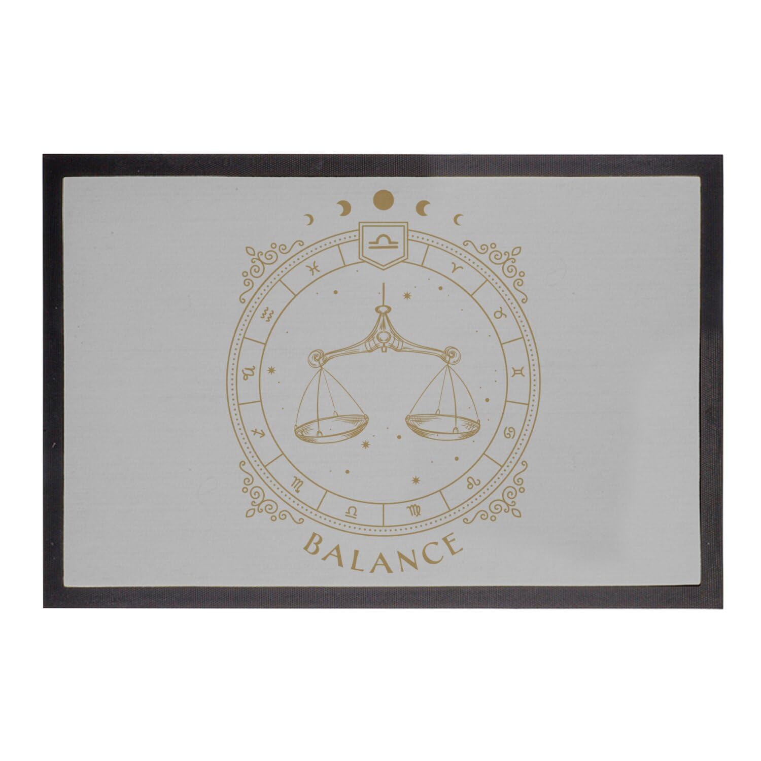 Paillasson astres et tarot 60x40cm lavable et antidérapant pour entrée