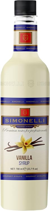 SIMONELLI CHOCOLATE Coffee and Cocktail Syrup Caramel Flavored + Vanilla Flavored 70 CL + 2PCS PUMP