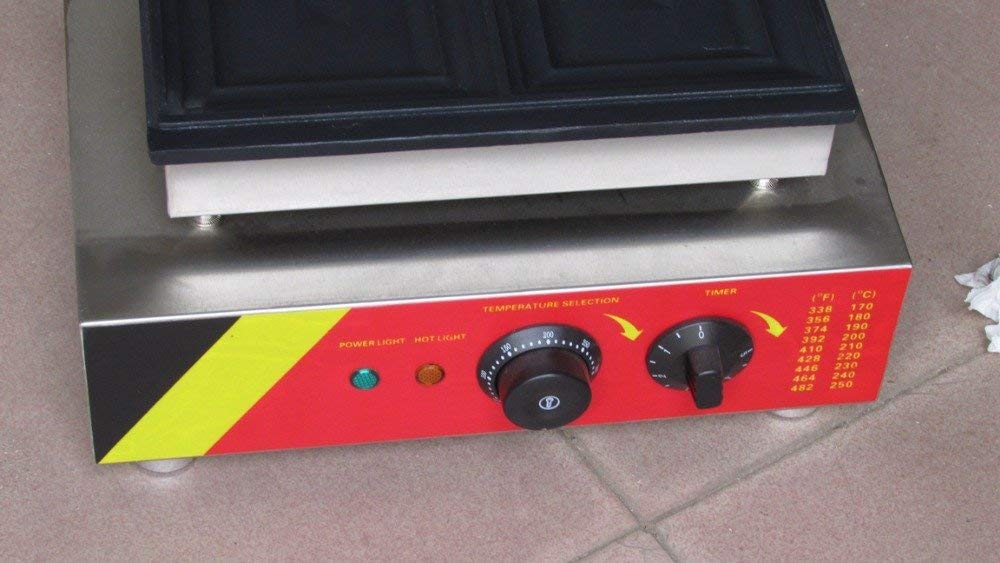 NP-535 2 Unidades de gofreras comerciales eléctricas, máquina para Hacer gofres belgas antiadherentes, máquina para Hacer sándwiches y paninis, 110V/220V, certificación CE