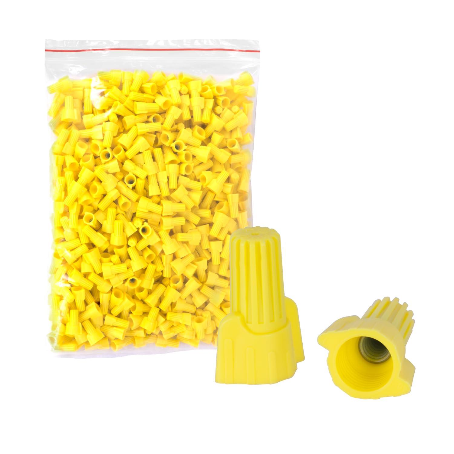500 Pack Yellow Winged Wire Connectors AWG 18-10 UL Listed - Twist-On Insulated Wire Nuts with Spring for Secure Home Wiring