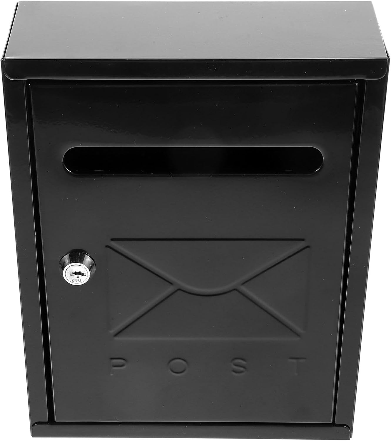 Vintage Wall-Mount Mailbox with Lock, Metal Outdoor Letter Box for Home and Garden, Weatherproof European Style Retro Mailbox, Secure Wall Hanging Letter Box