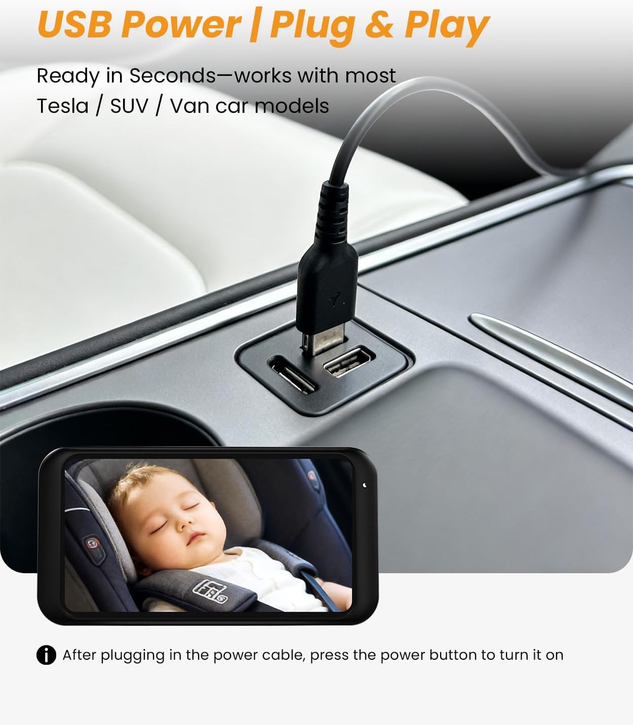 Babyvue BV2MAX Baby Car Camera with Video Record & Playback, 4.5" 1080P HD Monitor IR Night Vision USB Easy Installation,Rear-Facing Backseat Camera for Infant Car Seat(Pink)