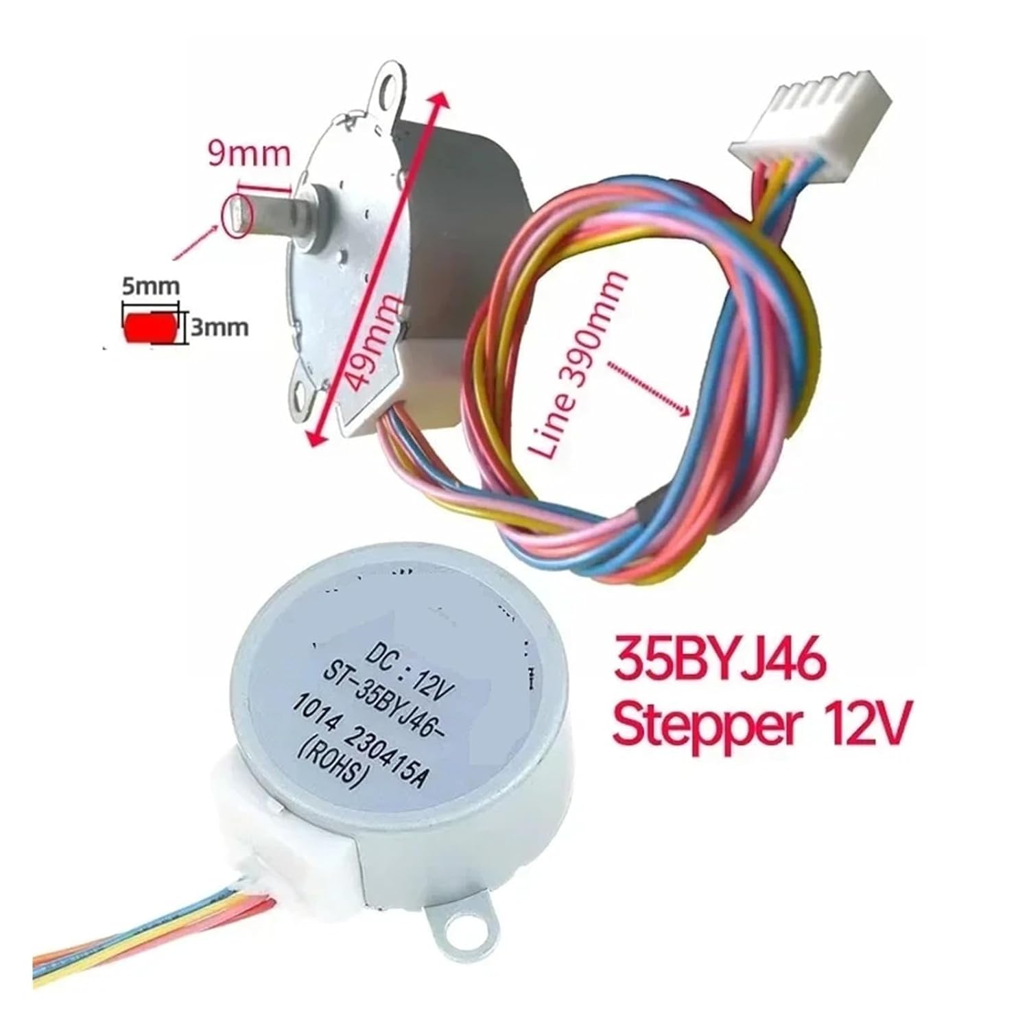 35BYJ46 Stepper Motor DC 5V 12V 24V Permanent Magnet Gear Small Stepper Motor Humidifier Repair(1)