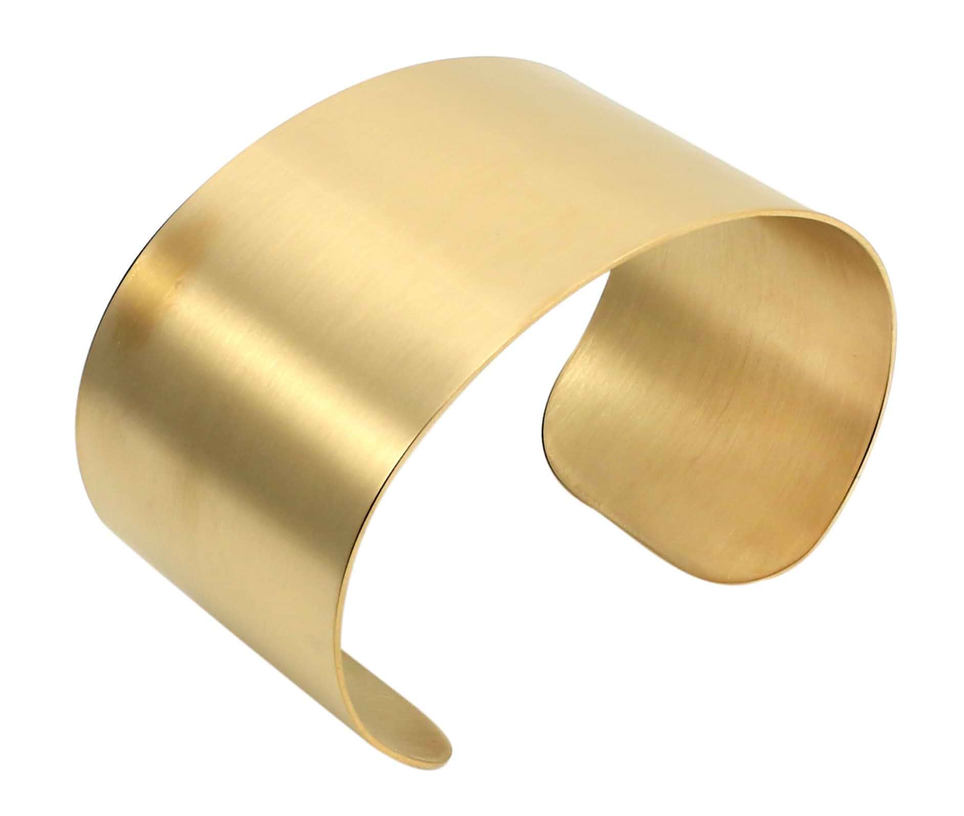 Silver Wide Grooved Cuff Bangle for Women Lady Stainless Steel Shiny Punk Bracelet Adult