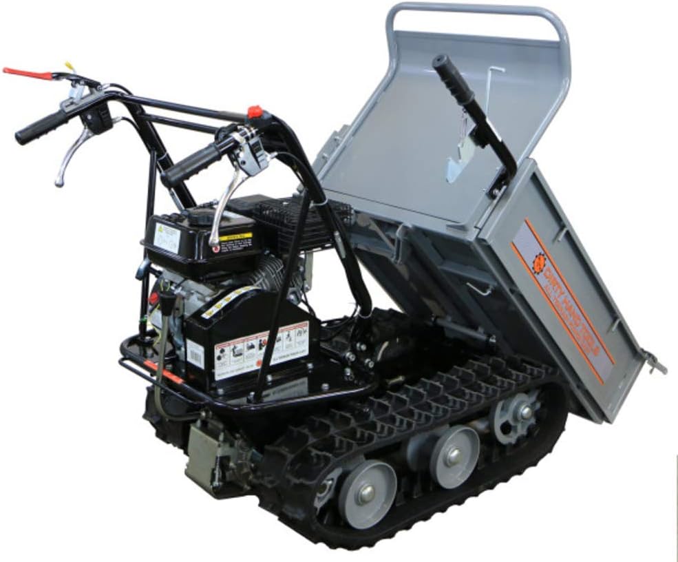 | 101872 | All Terrain Power Cart with 6.5 HP 196cc Engine | 7 Inch Wide Tracks | 4 Speed Transmission | 660 Pound Load Capacity with Tipping Handle and Removable Sides