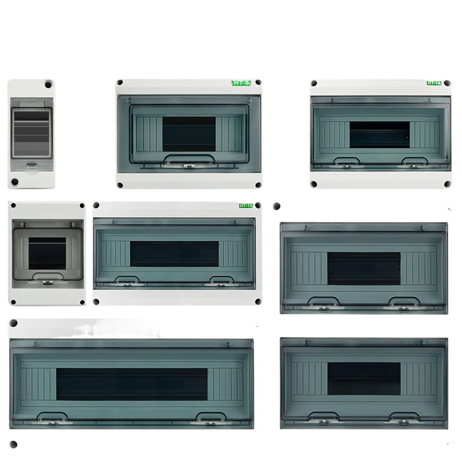 HT 2/5/8/12/15/18/24 VIE Serie Scatola di Giunzione PC Plastica Esterna Elettrico IP65 Impermeabile Antipolvere interruttore di distribuzione(HT-15)