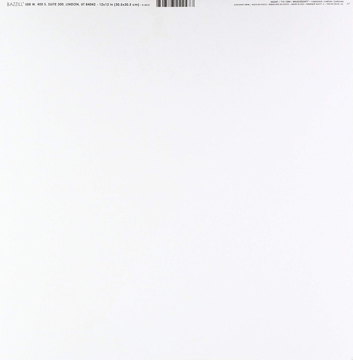 Basics Paper 25 ScrapBooking Sheets Smoothies Coconut Swirl, White