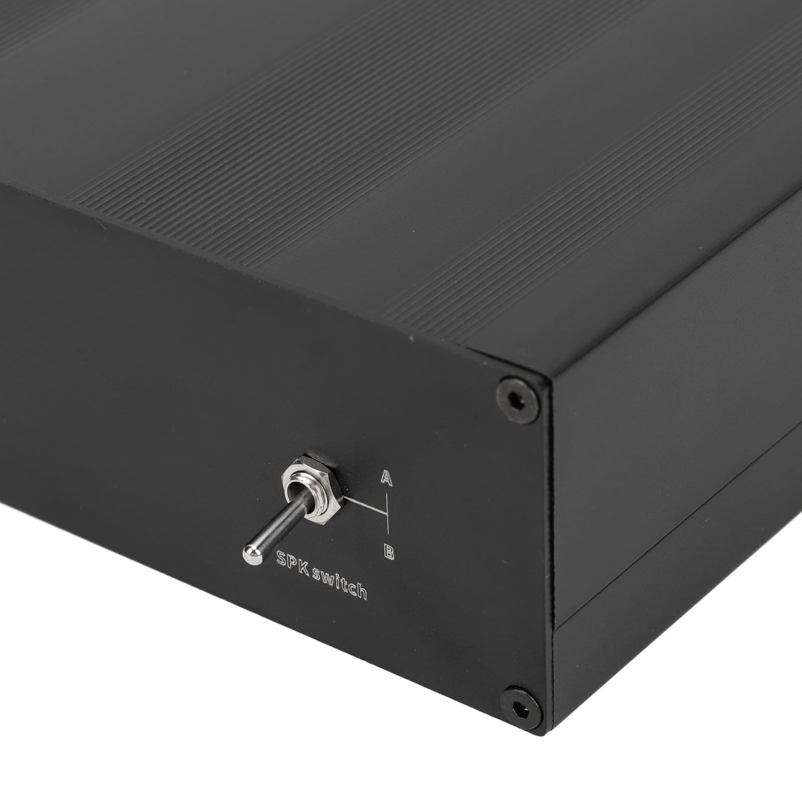 Interruptor Selector de Altavoz de Dos Amplificadores, Construcción de Cobre y Aluminio, Conveniente Salida 2 en 2 para Configuración de en el Hogar, Manejo de 500 W, Terminales Chapados en