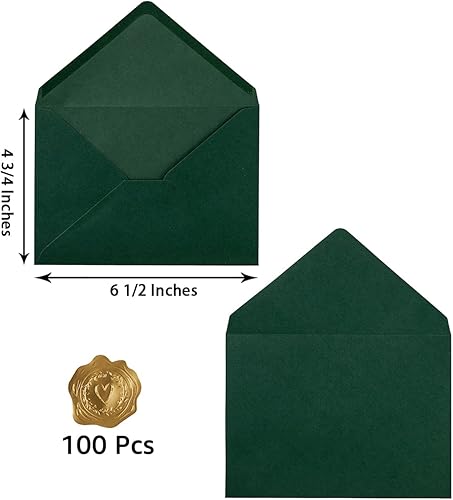 Miniatura 2 de 100 sobres A6 coloridos de 4 x 6 pulgadas para tarjetas de felicitación, cumpleaños, bodas, tarjetas de invitación de baby shower (6 12 x 4 34