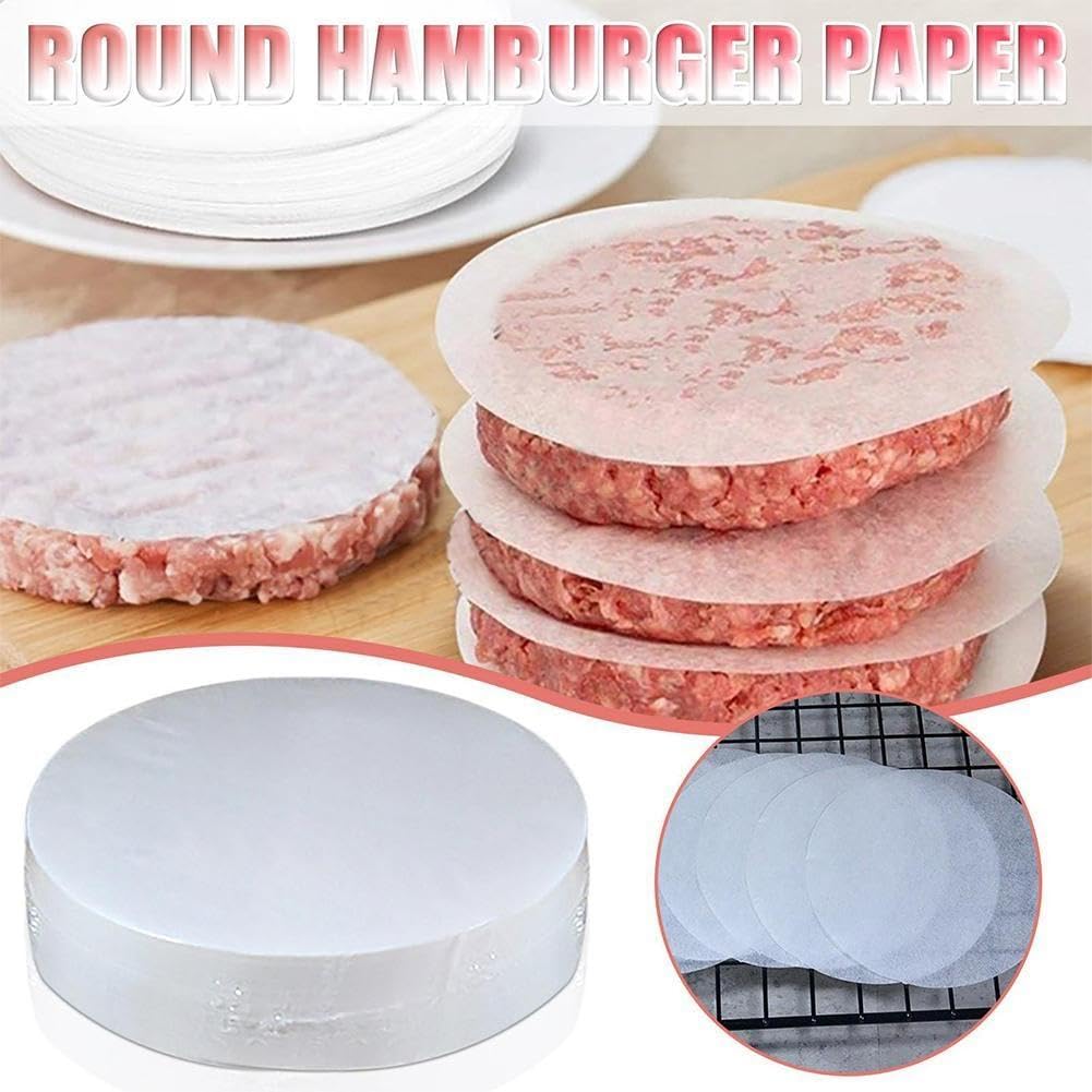 Hugwish 2000 Pcs Papier Steak Haché Rond 11.5 Cm Pour Presse Steak