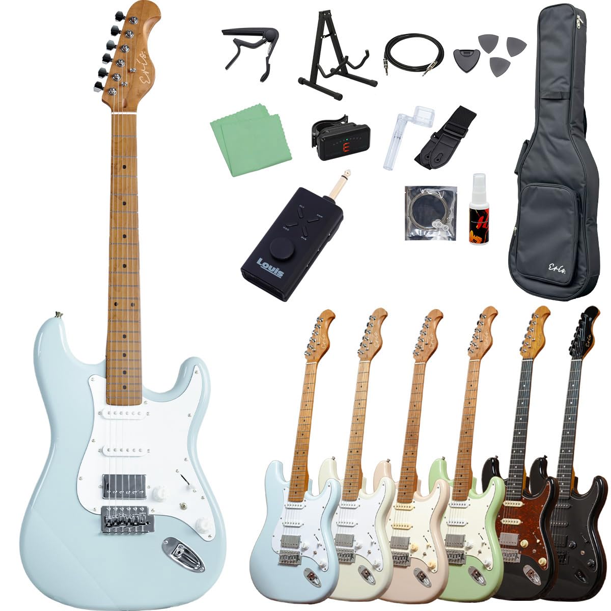 Amazon | Eris. Nestia エレキギター初心者セット SSH コイルタップ