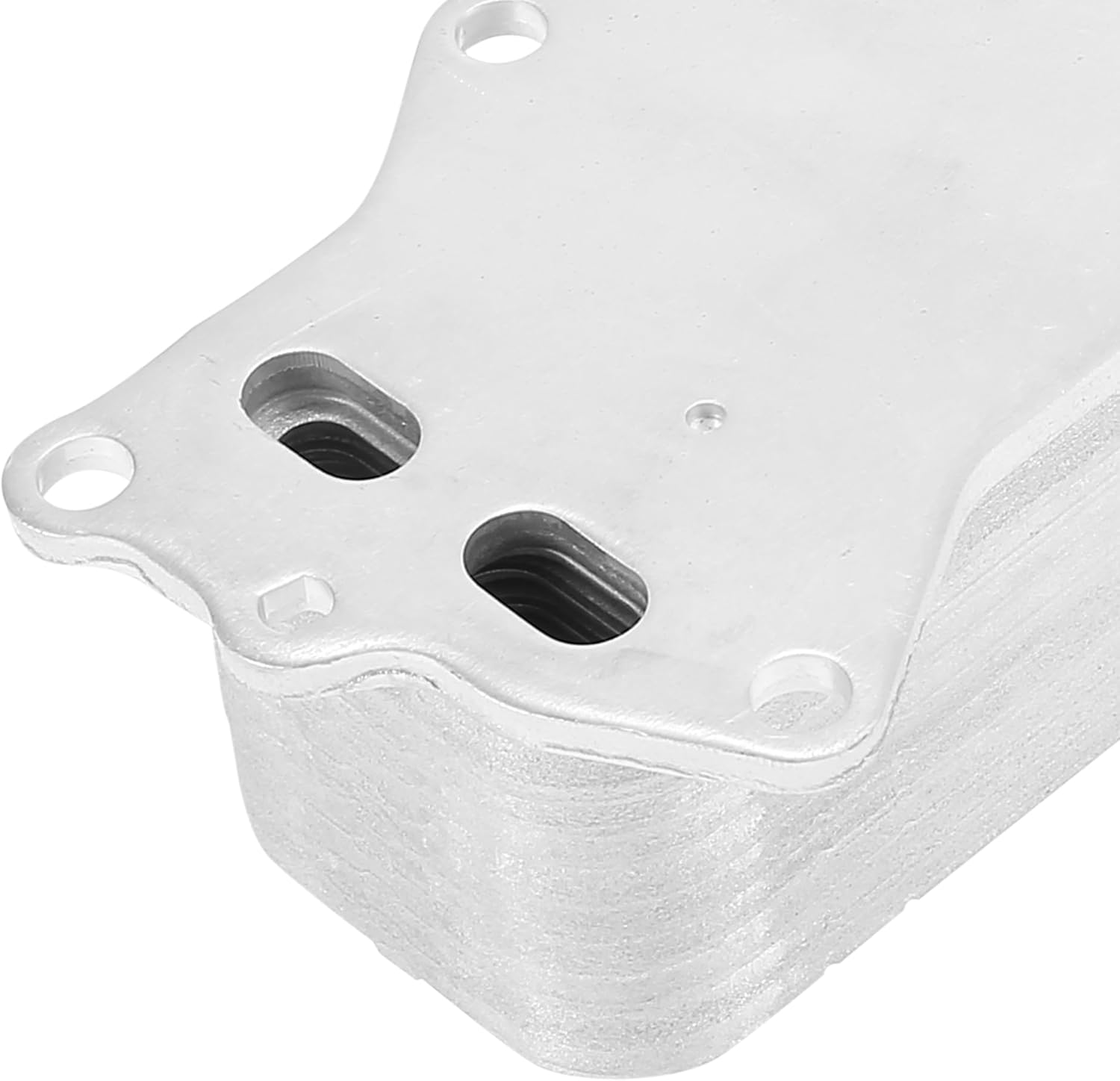 X AUTOHAUX 68105583AA Automatic Engine Oil Cooler Metal 17 Rows Silver Tone for Chrysler 200 300 2014-2017