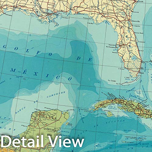 アンティーク　1800年代中央アメリカの地図 アンティーク 1800年代中央アメリカの地図 1875 Central America