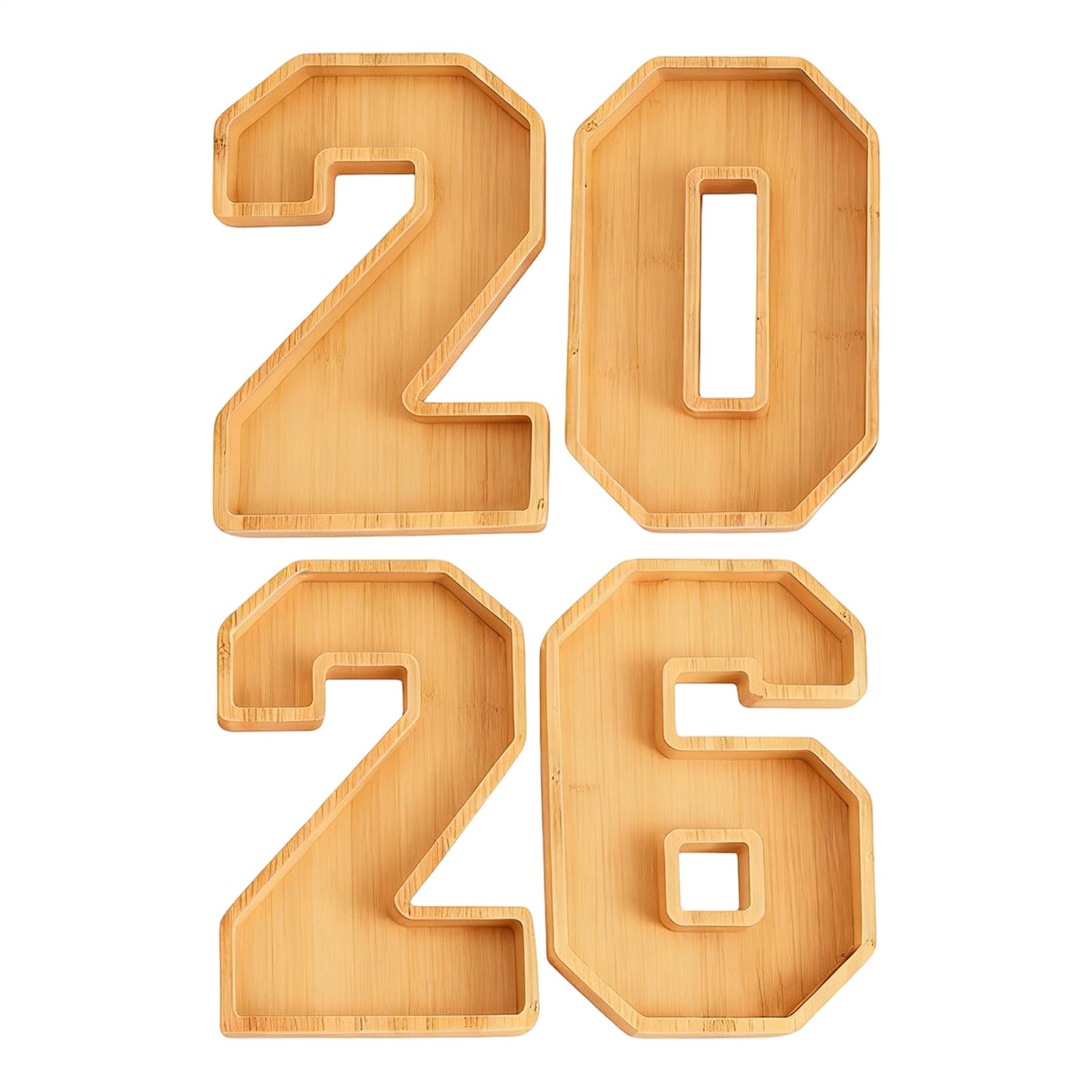 Tagliere Da Servizio Forniture Per Feste A Tema Numeri 2026 | Tagliere Scatola Per Salumi E Alimenti Snacks Verdure Ciambelle Dolci Caramelle Torta Formaggio Capodanno Compleanno