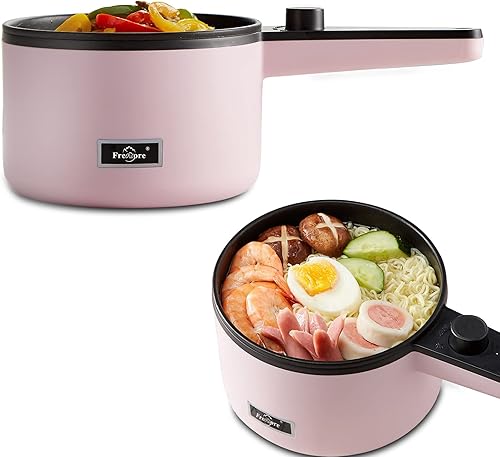 Eléctrica antiadherente 1.2L Mini olla olla multifuncional cocina con control de temperatura, verde Morandi