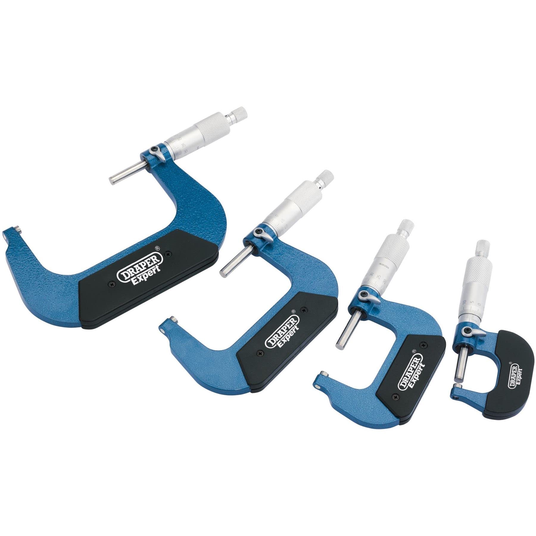 Draper, Set di micrometri per esterni, 0-100 mm, 4 pezzi - 46607