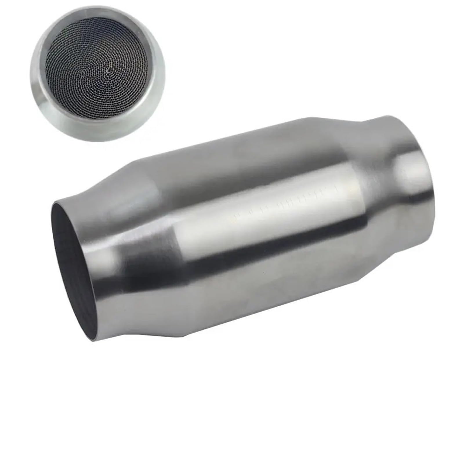 katalizator samochodowy Katalizator wysokoprzepływowy 4" x 8" - podłoże metalowe 200 ogniw/cpsi - wejście/wyjście 2,5"/3" - zgodny z normami EPA i Euro 3 | 2.5 inch 100 cell