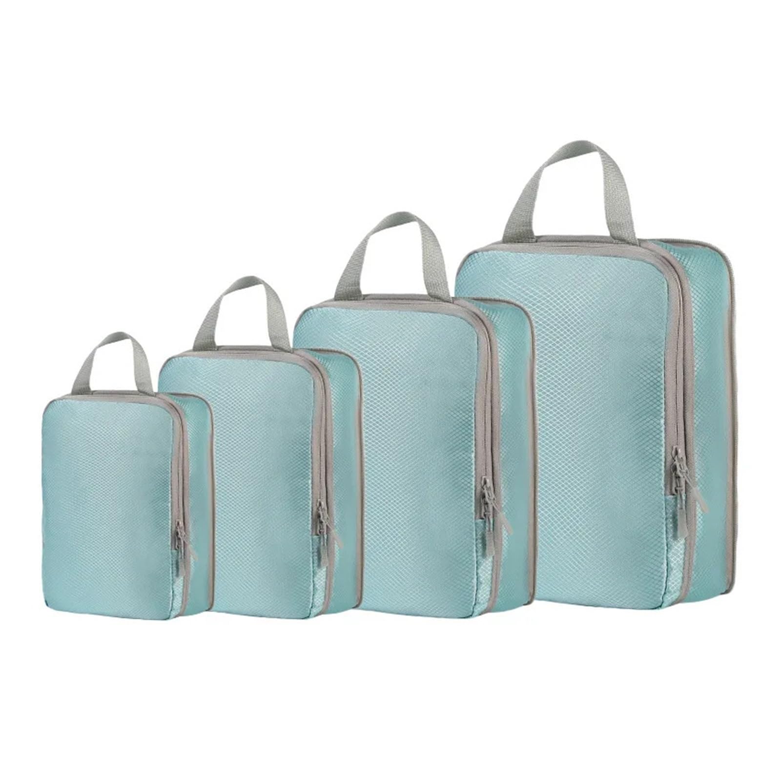 Organizer Valigia Set di borse portaoggetti a compressione impermeabili, organizer in rete nylon for viaggi, campeggio e cubi for riporre bagagli nell'armadio casa(Blue)