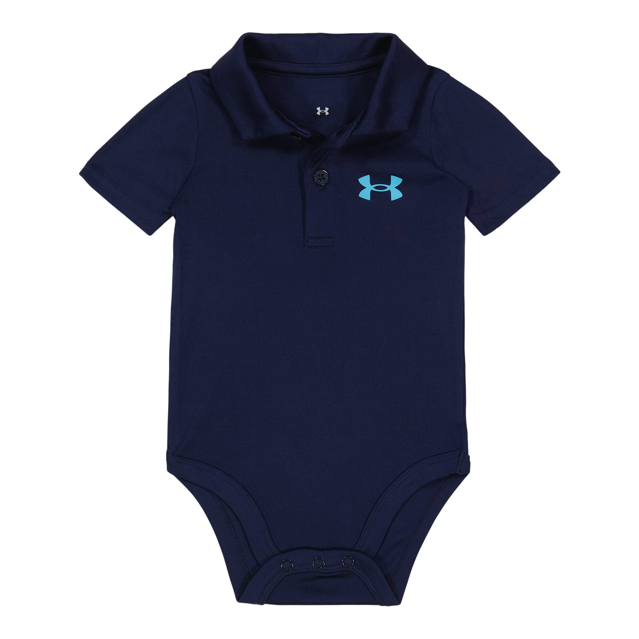 BEISUFU Under Armour Baby Boys Logo Polo Bodysuit, Midnight Navy Core,  0-3 Months US