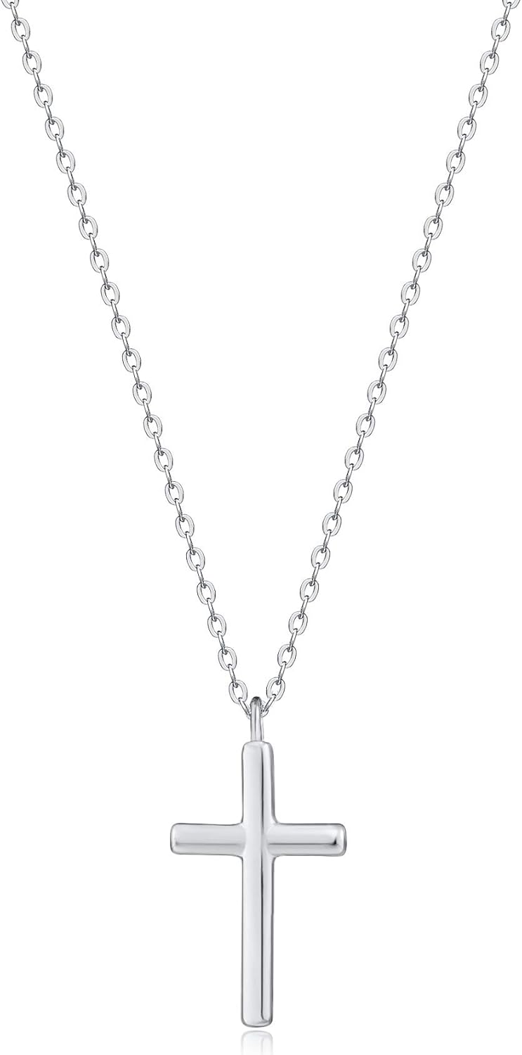 LOYATA 14K Gold Plated Cross Necklace for Women Dainty Evil Eye Pendant Necklace Simple Tiny Necklace Jewelry Gift