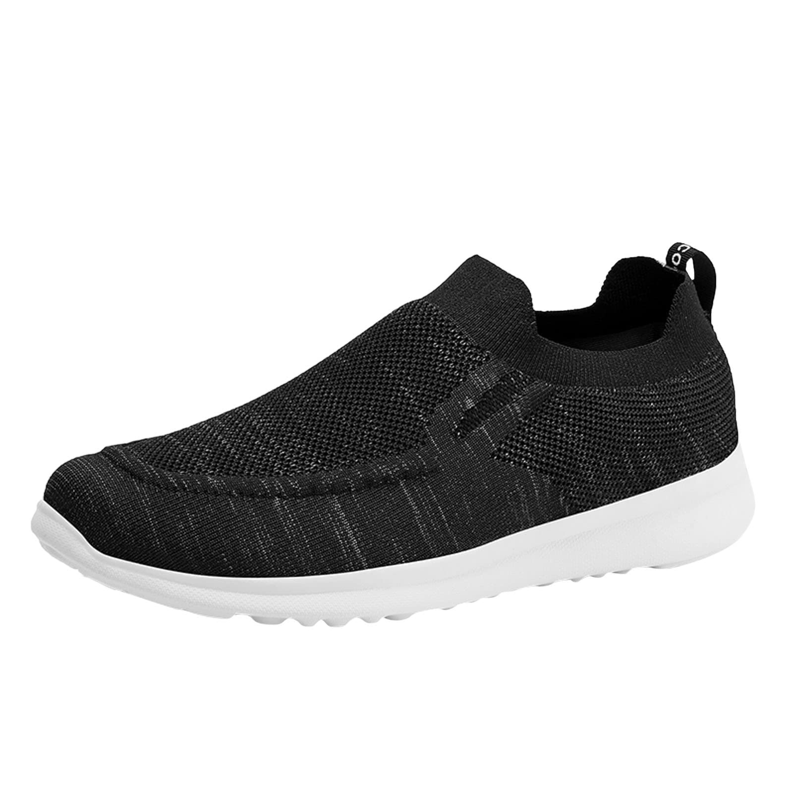 Nasogetch Trainers Plantar Fasciitis Shoes Mens Men Sports Shoes Fashion Summer New Pattern Simple Solid Color Comfortable Non Slip Slip On Mens Leather Slip on Shoes Shoes Plastic (Dark Gray, 8.5)