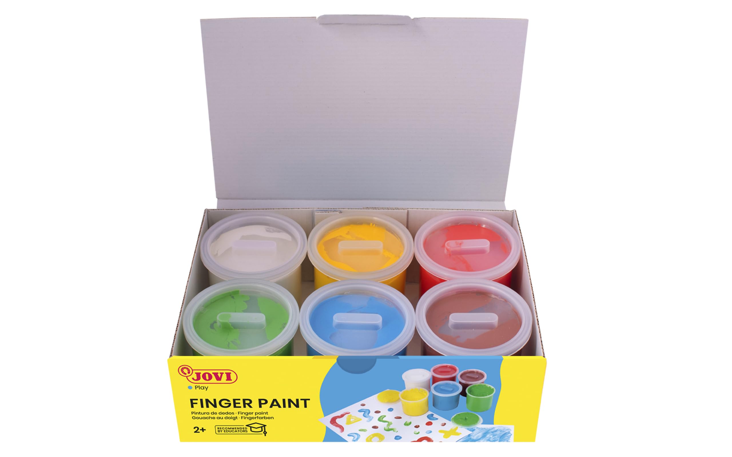 Jovi Finger Paint - Pittura A Dita Giallo 125 Ml - 100% Lavabile, Ingredienti Naturali, Senza Glutine